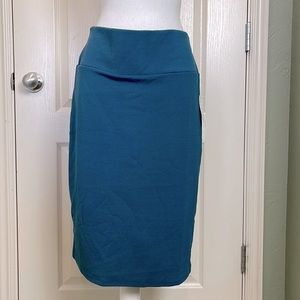 NEW Lularoe Blue Cassie Pencil Style Skirt sz 2XL